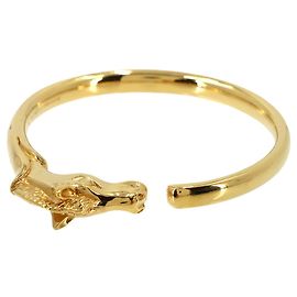 Hermès Hermes Cheval Horse Bangle Gold Bracelet Golden