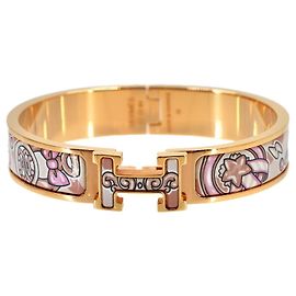 Hermès Clic H PM Candy Libris Armband Pink Golden