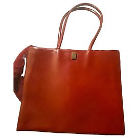 Furla Sac Shopper en Cuir Rouge Rouge