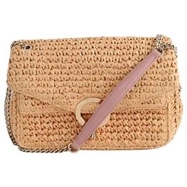 Borsa a tracolla Sandro in vimini beige Beige