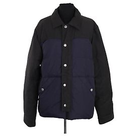 Kenzo Black Synthetic Coat Men L Black