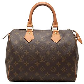 Bolsa Boston Louis Vuitton Monogram Speedy 25 Castanha Marrom