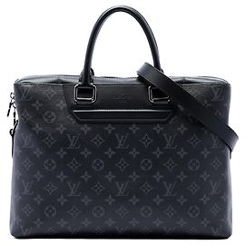 Sac business Louis Vuitton Monogram Eclipse Odyssey Briefcase Noir Noir