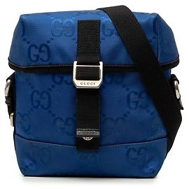 Borsa a tracolla Gucci Off The Grid GG Econyl nera Nero