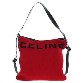 Borsa Céline Shoulder in lana rossa Rosso