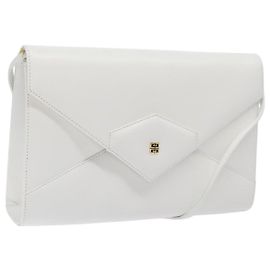 Givenchy Vintage 4G Leather Blanc