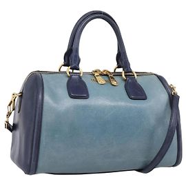 Miu Miu Beau Top Handle Leather Medium Bleu Marine