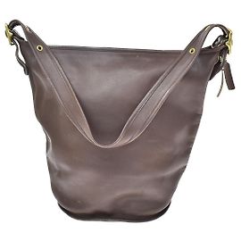 Coach Shoulder Leather Medium Brown