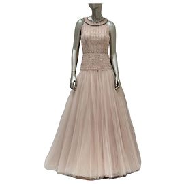 Valentino Blush Pink besticktes Tüllkleid Sz.40 gebraucht Andere