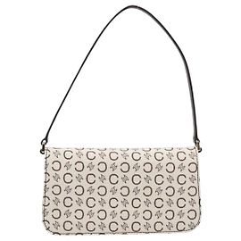 Céline Celine C Macadam Shoulder Canvas Beige