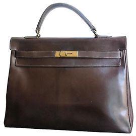 Hermès Sac Kelly 35 cuir Box marron Marron