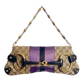 Pochette Gucci Tom Ford GG Monogram Viola e Nero Nero Beige Porpora