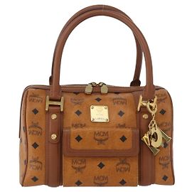 MCM Visetos logogramme Leather Castaño