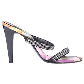 Autre Marque Sandali con tacco alto Lerre con stampa floreale e strass Multicolore Altro
