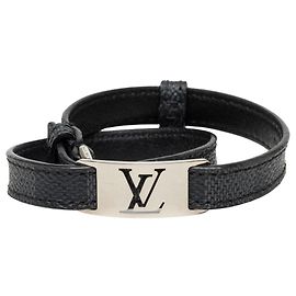 Pulsera Sign It Louis Vuitton Damier Graphite Negra Negro