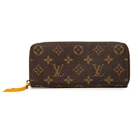 Portafoglio lungo Louis Vuitton Monogram Clemence marrone Marrone