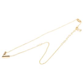 Louis Vuitton Essential V Halskette vergoldet Golden