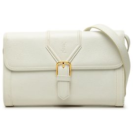 Autre Marque Bolso crossbody Saint Laurent de cuero blanco Blanco