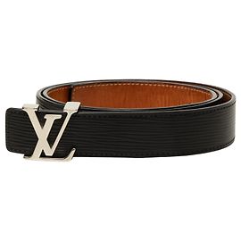 Cinturón Louis Vuitton Epi LV Initiales Negro Negro