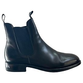 Sebago Bourne Bottines Chelsea en Cuir Noir Noir