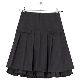 Autre Marque DAMSON MADDER Grauer Plisseerock mit Streifen Grau