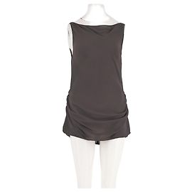 Autre Marque WEEKDAY Gray Sleeveless Draped Top Grey