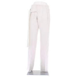 Victoria Beckham Hose aus weißer Baumwolle Weiß