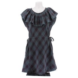 Vestido de algodón Isabel Marant Etoile con estampado tartan verde Verde