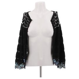 Cardigan noir en viscose Christian Lacroix M Noir