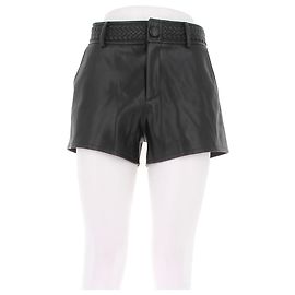 L'Agence Black Polyester Shorts Black