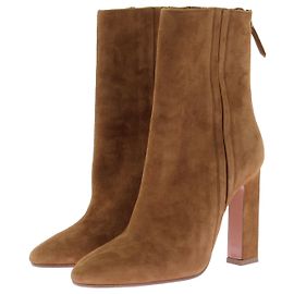Aquazzura Braune Wildleder-Stiefeletten Kamel