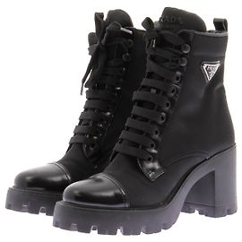 Prada Botines de tela negros Negro