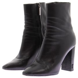 Autre Marque Botines de cuero negros Negro