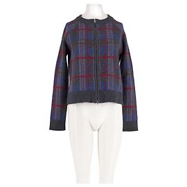 Autre Marque DAMSON MADDER Wollcardigan Grau Kariert Grau