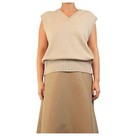 Autre Marque Strickweste mit V-Ausschnitt in Neutral - size Andere