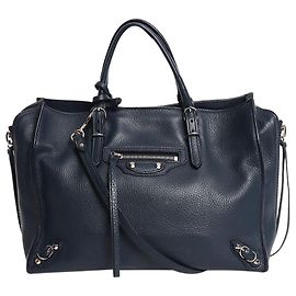 Borsa Balenciaga Papier A6 blu navy pelle Blu navy