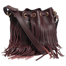 Autre Marque Bolso bucket Emmanuelle con flecos burdeos Burdeos