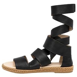 Chloé Sandali stringati in pelle morbida nera - size EU 37 Nero