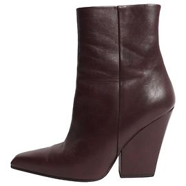 Paris Texas Brown leather pointed-toe ankle boots - size EU 40 Other