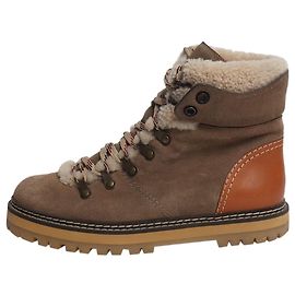 See by Chloé Stivaletti Eilieen in camoscio e pelle foderati in shearling, marroni - taglia EU 39 (UK 6) Altro