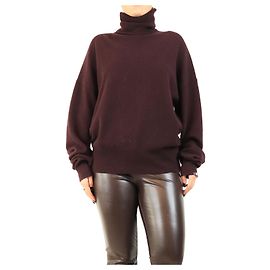 Autre Marque Rollkragenpullover aus Kaschmir in Aubergine Lila