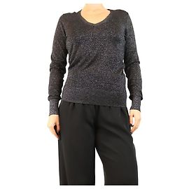 Joseph Top de punto lurex negro - size S Negro