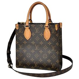 Louis Vuitton Sac Plat BB 2-Way Tote Bag Marrom Monograma