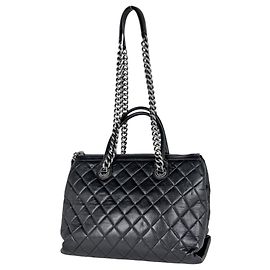 Chanel Handtasche Coco Mark 2WAY Leder Schwarz Schwarz