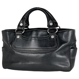 Céline Celine Boogie Bag in Black Leather Black