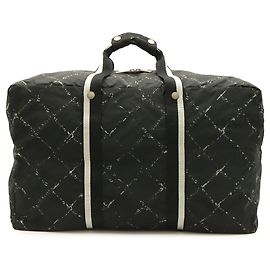 Borsa Boston Chanel Travel Line Nero Bianco Rosso