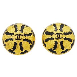 Orecchini a clip Chanel neri e oro Nero D'oro