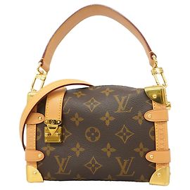 Sac à main Louis Vuitton Monogram Side Trunk PM Marron