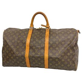 Louis Vuitton Boston Monogram Keepall Bandoulière 55 Marrom