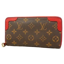 Louis Vuitton Monogram Retiro Zippy Wallet Fuschia